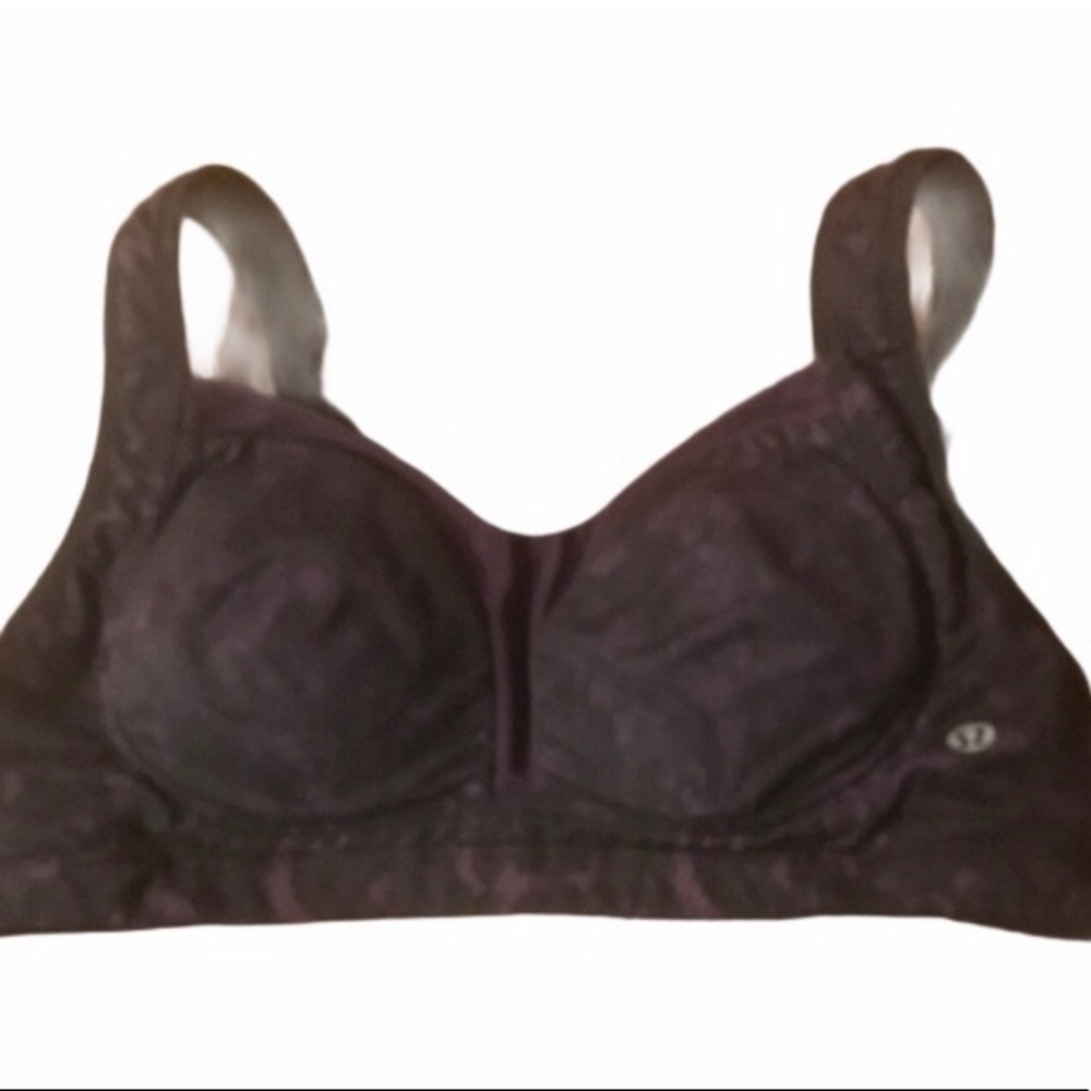 Purple and black lululemon sports bra